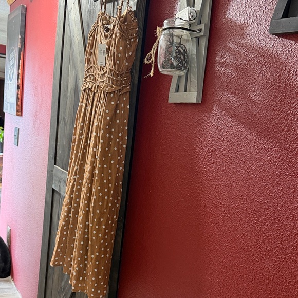 Maurices Brown Polka Dot Maxi Dress - Picture 3 of 3